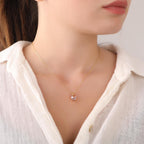 Oval cut morganite necklace - EternityPieces