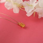 Radiant cut citrine necklace - EternityPieces