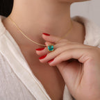 Radiant cut paraiba tourmaline necklace - EternityPieces