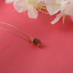 Radiant cut garnet necklace - EternityPieces