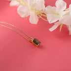Radiant cut peridot necklace - EternityPieces
