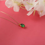 Oval cut emerald necklace- EternityPieces