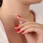 Oval cut alexandrite necklace - EternityPieces