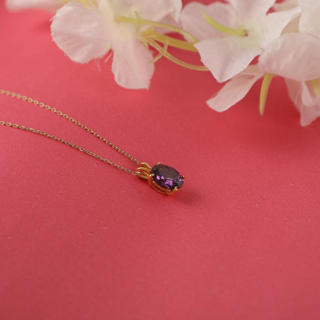 Oval cut amethyst necklace - EternityPieces