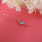 Oval cut blue topaz necklace - EternityPieces