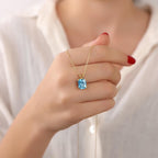 Radiant blue topaz necklace - EternityPieces