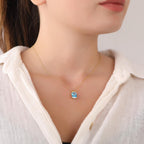 Radiant blue topaz necklace - EternityPieces