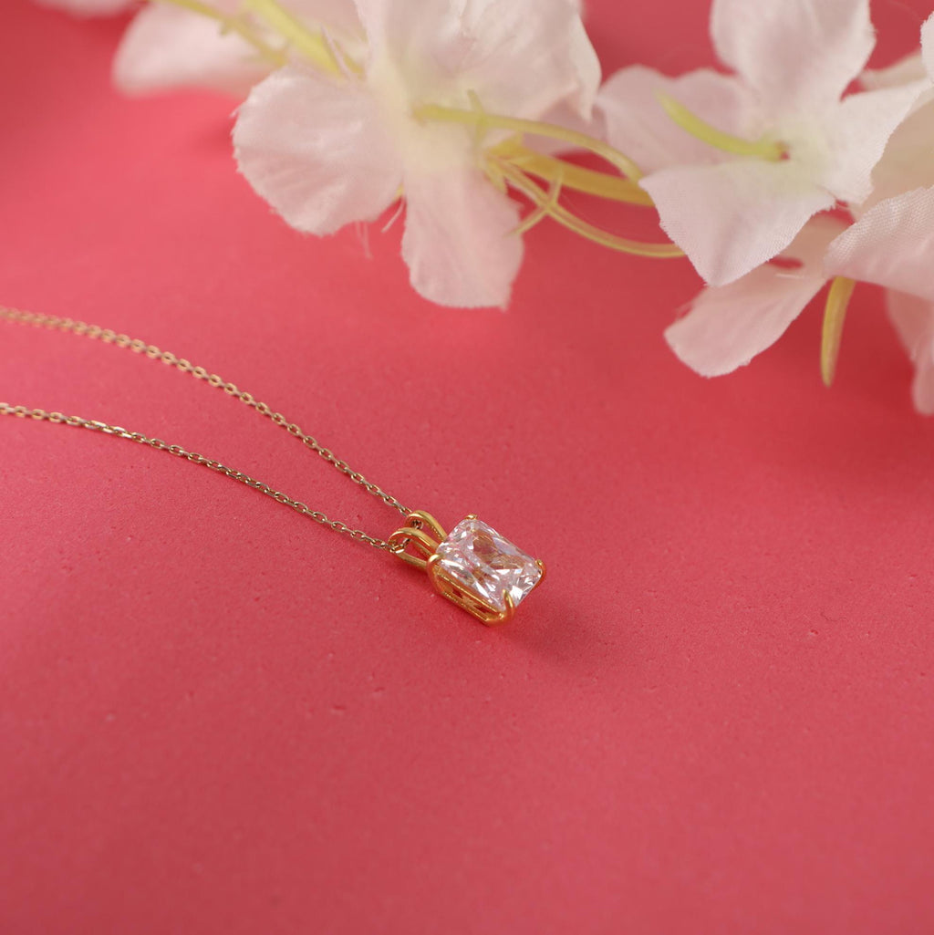 Radiant cut CZ necklace - EternityPieces