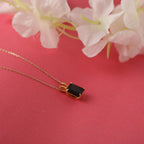Radiant cut black onyx necklace - EternityPieces