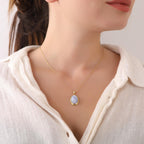 Blue lace agate necklace - EternityPieces