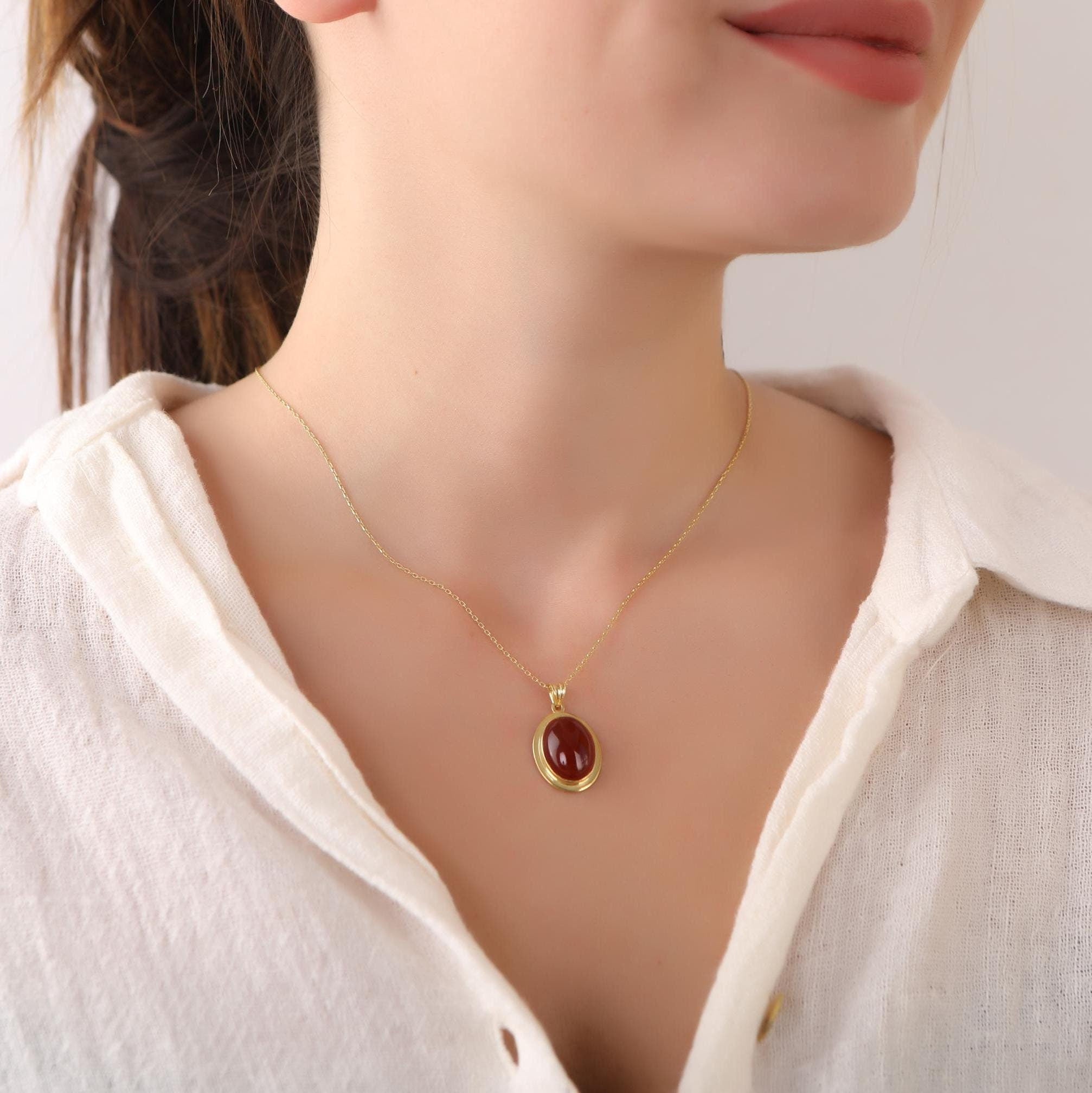 Carnelian necklace - EternityPieces