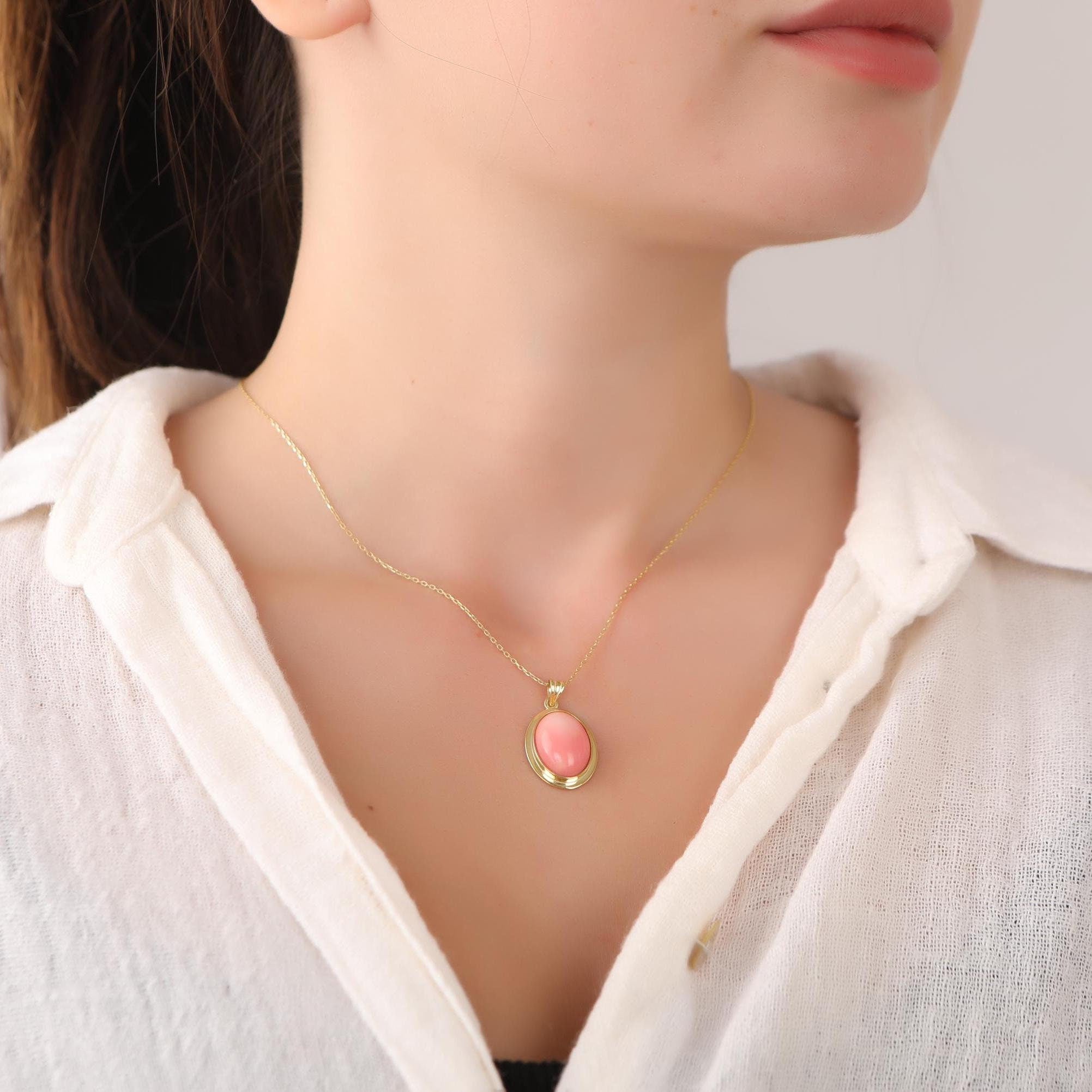 Pink coral necklace - EternityPieces