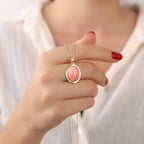 Pink coral necklace - EternityPieces