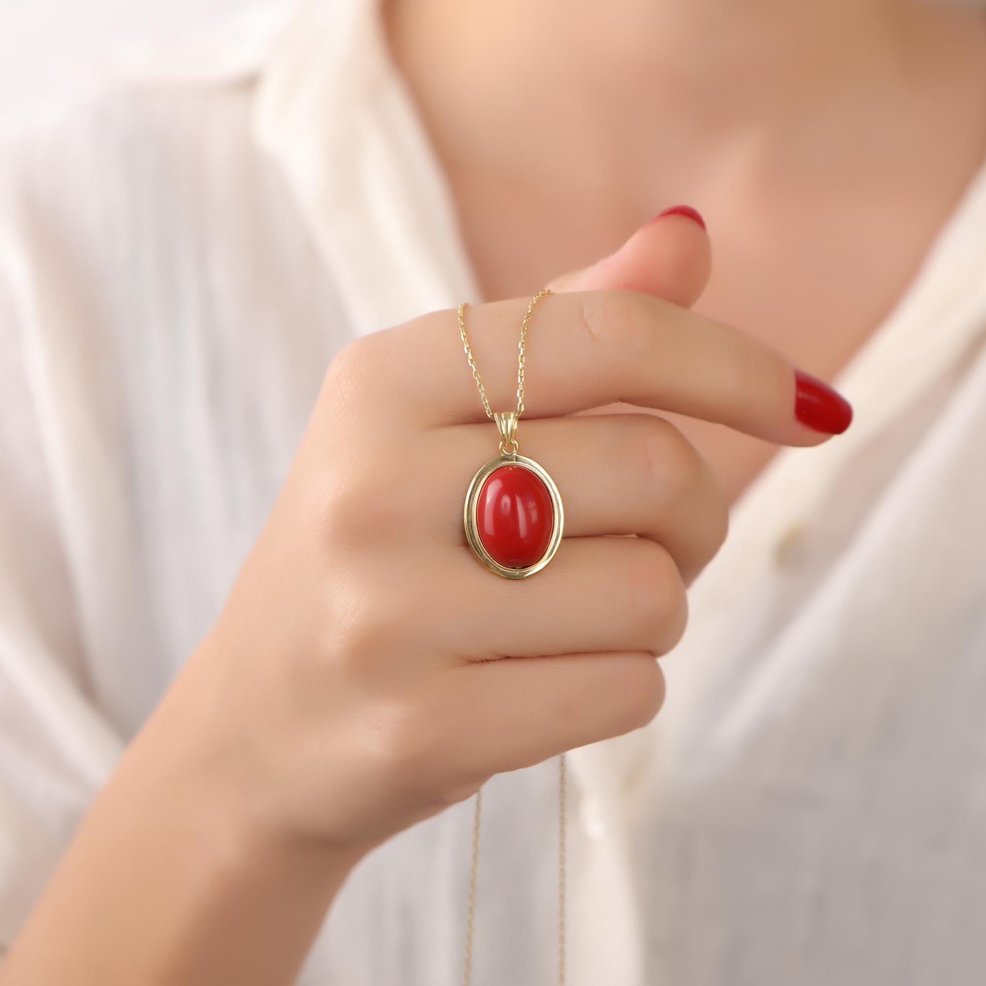 Red coral necklace - EternityPieces