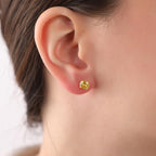 Citrine earrings studs in 14K gold or 925 silver - EternityPieces