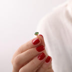 Green emerald earrings studs for daughter gift - EternityPieces