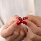 Red ruby earrings studs in 14K gold - EternityPieces
