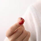 Red ruby earrings studs in 14K gold - EternityPieces