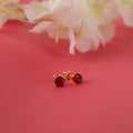 Red ruby earrings studs in still-life - EternityPieces