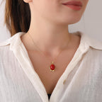 Red coral necklace - EternityPieces