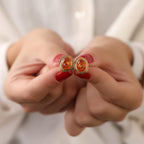 Baltic amber stud earrings - EternityPieces