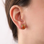 Baltic amber stud earrings - EternityPieces