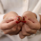 Carnelian earrings studs - EternityPieces