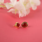 Carnelian earrings studs - EternityPieces