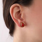 Red coral earrings - EternityPieces