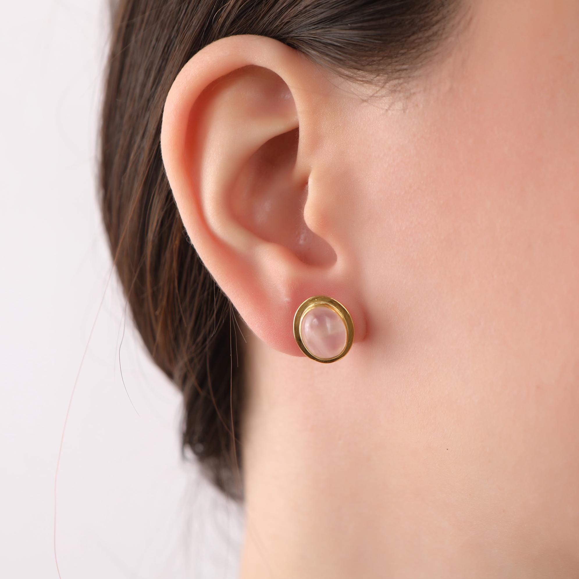Rose quartz earrings - EternityPieces