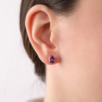 Oval cut amethyst stud earrings - EternityPieces