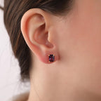 Radiant amethyst stud earrings set - EternityPieces