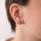 Oval aquamarine earrings studs - EternityPieces