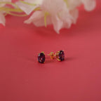 Oval cut amethyst stud earrings - EternityPieces