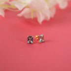 Radiant cut aquamarine stud earrings - EternityPieces