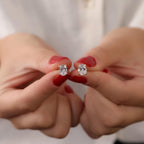Oval cut CZ diamond stud earrings - EternityPieces