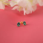 Oval cut Paraiba tourmaline stud earrings - EternityPieces