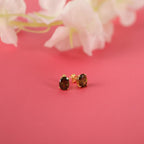 Oval peridot stud earrings - EternityPieces