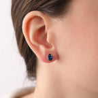 Oval cut sapphire stud earrings - EternityPieces
