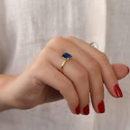 Radiant cut sapphire ring - EternityPieces