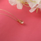 Oval cut morganite necklace - EternityPieces