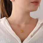 Oval cut citrine necklace - EternityPieces