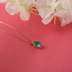Oval cut paraiba tourmaline necklace - EternityPieces