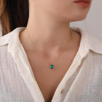 Oval cut paraiba tourmaline necklace - EternityPieces