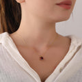 Oval cut garnet necklace - EternityPieces