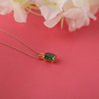 Radiant cut emerald necklace - EternityPieces