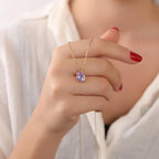 Oval cut alexandrite necklace - EternityPieces