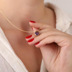 Oval cut amethyst necklace - EternityPieces