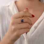 Radiant cut amethyst necklace - EternityPieces
