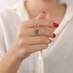 Oval cut aquamarine necklace - EternityPieces